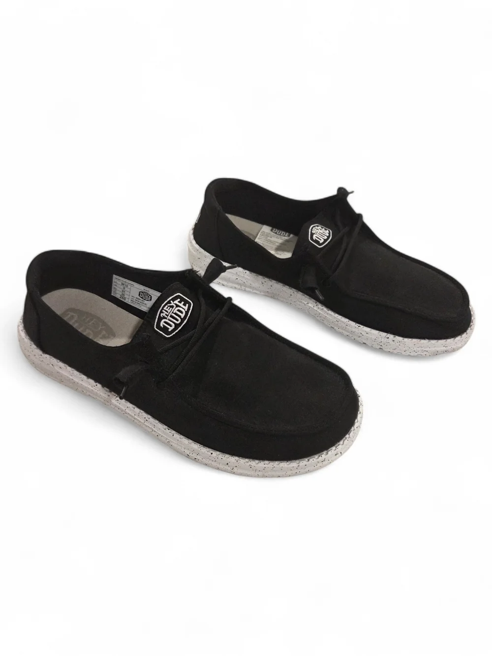 Hey Dude Black Canvas Slip-On Sneakers - Picture 3 of 4